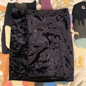 Velvet mini skirt
